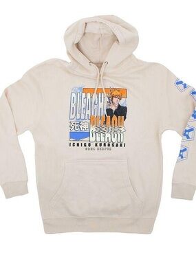 Bleach Ichigo Graphic Hoodie - Cream